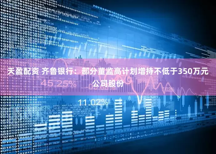 天盈配资 齐鲁银行：部分董监高计划增持不低于350万元公司股份